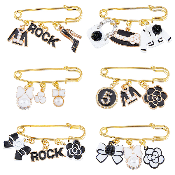PandaHall SUPERFINDINGS 6Pcs 6 Style Bowknot & Heart & Bag & Number 5 Enamel Charms Safety Pin Brooches Set, Golden Iron Lapel Pins for..., Multicolor
PandaHall SUPERFINDINGS 6Pcs 6 Style Bowknot & Heart & Bag & Number 5 Enamel Charms Safety Pin Brooches Set, Golden Iron Lapel Pins for..., Multicolor