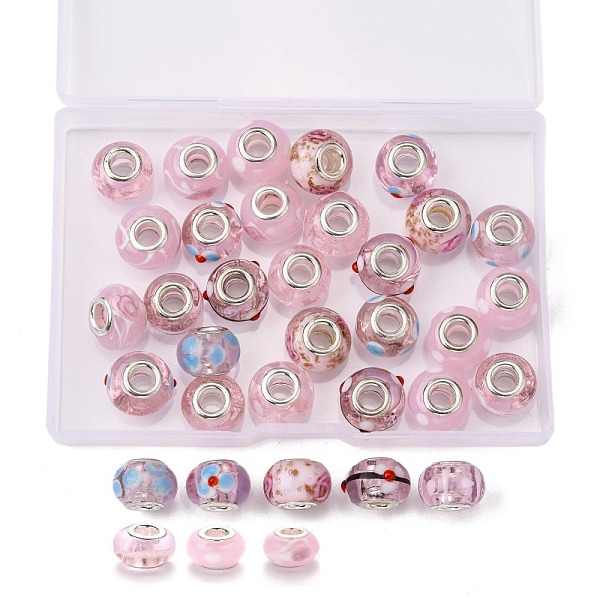 PandaHall 32Pcs 8 Colors Handmade Luminous Lampwork European Beads, Glow In The Dark, Large Hole Beads, with Platinum Tone Brass Double..., Multicolor
PandaHall 32Pcs 8 Colors Handmade Luminous Lampwork European Beads, Glow In The Dark, Large Hole Beads, with Platinum Tone Brass Double..., Multicolor