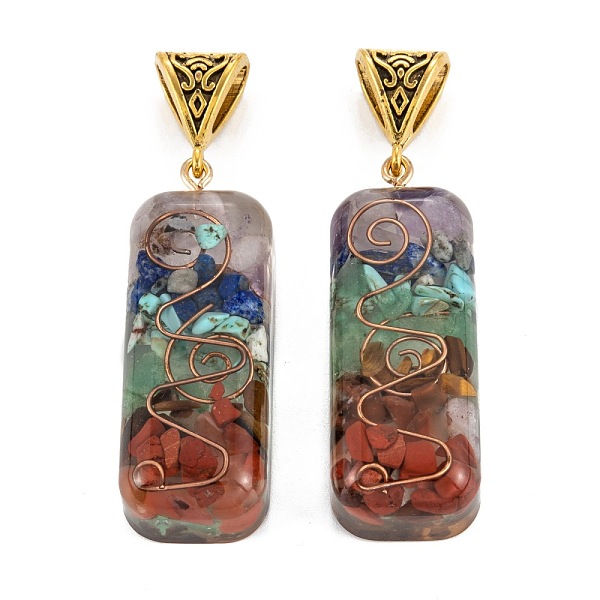 PandaHall Natural Mixed Gemstone Pendants, with Alloy Findings and Resin, Antique Golden, Rectangle, 60x16.5x11mm, Hole: 8.5x4.5mm Mixed...
PandaHall Natural Mixed Gemstone Pendants, with Alloy Findings and Resin, Antique Golden, Rectangle, 60x16.5x11mm, Hole: 8.5x4.5mm Mixed...