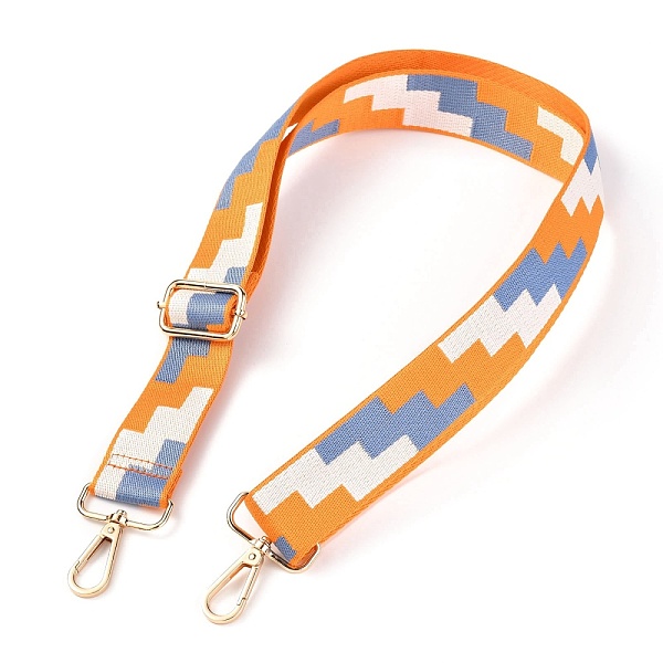 PandaHall Polyester Bag Strap, with Zinc Alloy Clasps, Geometric Patterns, for Bag Replacement Accessories, Orange, 66~132x3.6cm Polyester...
PandaHall Polyester Bag Strap, with Zinc Alloy Clasps, Geometric Patterns, for Bag Replacement Accessories, Orange, 66~132x3.6cm Polyester...
