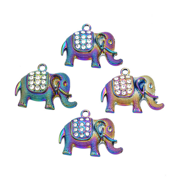 PandaHall Rainbow Color Alloy Pendant Rhinestone Settings, with Cystal Rhinestone, Cadmium Free & Lead Free, Elephant, Fit For 2.5mm..., Clear
PandaHall Rainbow Color Alloy Pendant Rhinestone Settings, with Cystal Rhinestone, Cadmium Free & Lead Free, Elephant, Fit For 2.5mm..., Clear