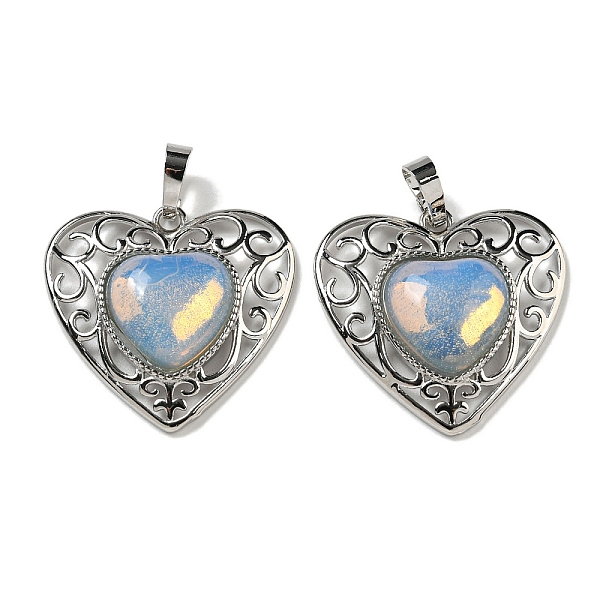 PandaHall Opalite Peach Love Heart Pendants, Rack Plating Brass Hollow Heart Charms, Cadmium Free & Lead Free, 29.5x30.5x7.5mm, Hole...
PandaHall Opalite Peach Love Heart Pendants, Rack Plating Brass Hollow Heart Charms, Cadmium Free & Lead Free, 29.5x30.5x7.5mm, Hole...
