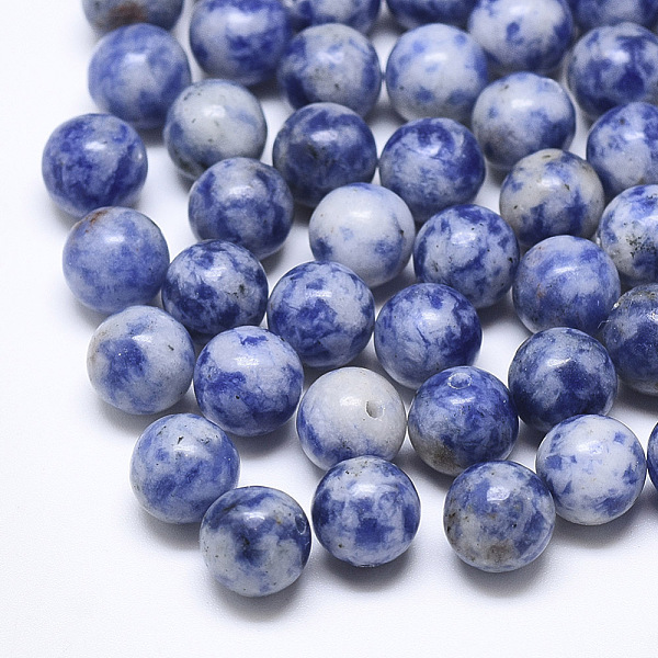 PandaHall Natural Blue Spot Stone Beads, Half Drilled, Round, 8mm, Half Hole: 1.2mm Blue Spot Jasper Round
PandaHall Natural Blue Spot Stone Beads, Half Drilled, Round, 8mm, Half Hole: 1.2mm Blue Spot Jasper Round