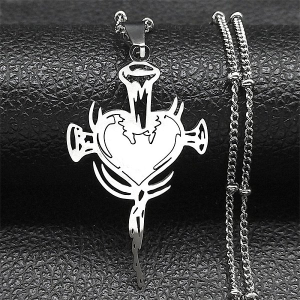 PandaHall 304 Stainless Steel Enamel Necklaces, Heart with Knife Pendant Necklaces, Stainless Steel Color, 19.72 inch(50.1cm) 304 Stainless...
PandaHall 304 Stainless Steel Enamel Necklaces, Heart with Knife Pendant Necklaces, Stainless Steel Color, 19.72 inch(50.1cm) 304 Stainless...