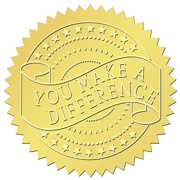 PandaHall CRASPIRE 408Pcs You Make a Difference Gold Foil Embossed Stickers 2" Self Adhesive Envelope Embossing Round Seal for Invitation...
PandaHall CRASPIRE 408Pcs You Make a Difference Gold Foil Embossed Stickers 2" Self Adhesive Envelope Embossing Round Seal for Invitation...