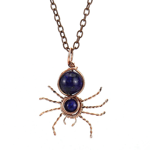 PandaHall Natural Lapis Lazuli Spider Pendant Necklaces, with Red Copper Brass Chains, 20.87 inch(53cm) Lapis Lazuli Spider
PandaHall Natural Lapis Lazuli Spider Pendant Necklaces, with Red Copper Brass Chains, 20.87 inch(53cm) Lapis Lazuli Spider