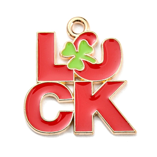 PandaHall Saint Patrick's Day Alloy Enamel Pendants, Light Gold, Word Luck with Clover Charm, Red, 22x20x1.5mm, Hole: 2mm Alloy+Enamel Word...
PandaHall Saint Patrick's Day Alloy Enamel Pendants, Light Gold, Word Luck with Clover Charm, Red, 22x20x1.5mm, Hole: 2mm Alloy+Enamel Word...