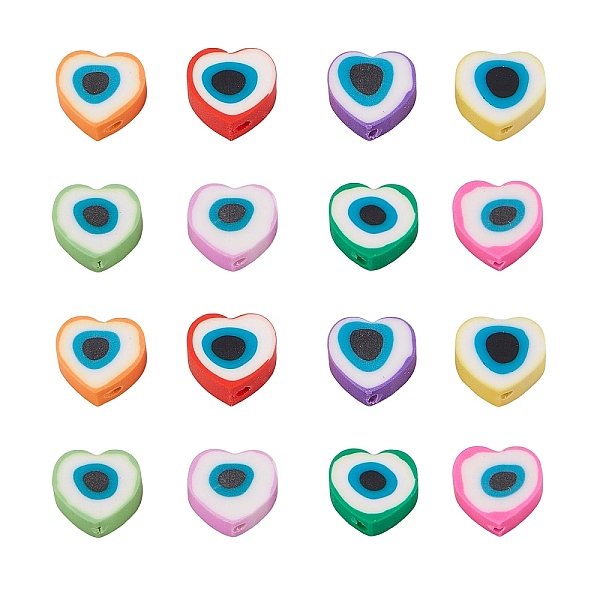 PandaHall 240Pcs 8 Colors Handmade Polymer Clay Beads, Heart with Evil Eye, Mixed Color, 8.5x9.5x4.5mm, Hole: 1.4mm, 30pcs/color Polymer..., Multicolor
PandaHall 240Pcs 8 Colors Handmade Polymer Clay Beads, Heart with Evil Eye, Mixed Color, 8.5x9.5x4.5mm, Hole: 1.4mm, 30pcs/color Polymer..., Multicolor