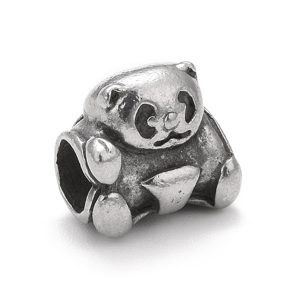 PandaHall 304 Stainless Steel European Beads, Large Hole Beads, Panda, Antique Silver, 11x12x9mm, Hole: 4.5mm 304 Stainless Steel Panda
PandaHall 304 Stainless Steel European Beads, Large Hole Beads, Panda, Antique Silver, 11x12x9mm, Hole: 4.5mm 304 Stainless Steel Panda