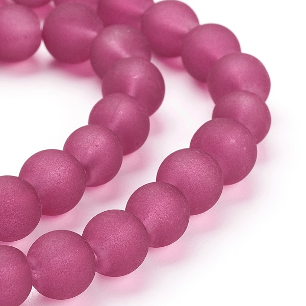 PandaHall Medium Violet Red Frosted Round Transparent Glass Bead Strands, 8mm, Hole: 1~1.6mm, about 99pcs/strand, 31.4 inch Glass Round Red
PandaHall Medium Violet Red Frosted Round Transparent Glass Bead Strands, 8mm, Hole: 1~1.6mm, about 99pcs/strand, 31.4 inch Glass Round Red