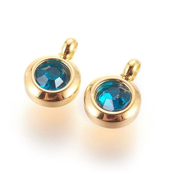 PandaHall 304 Stainless Steel Rhinestone Charms, July Birthstone Charms, Flat Round, Indicolite, 9.3x6.5x4mm, Hole: 2mm Stainless..., Blue
PandaHall 304 Stainless Steel Rhinestone Charms, July Birthstone Charms, Flat Round, Indicolite, 9.3x6.5x4mm, Hole: 2mm Stainless..., Blue