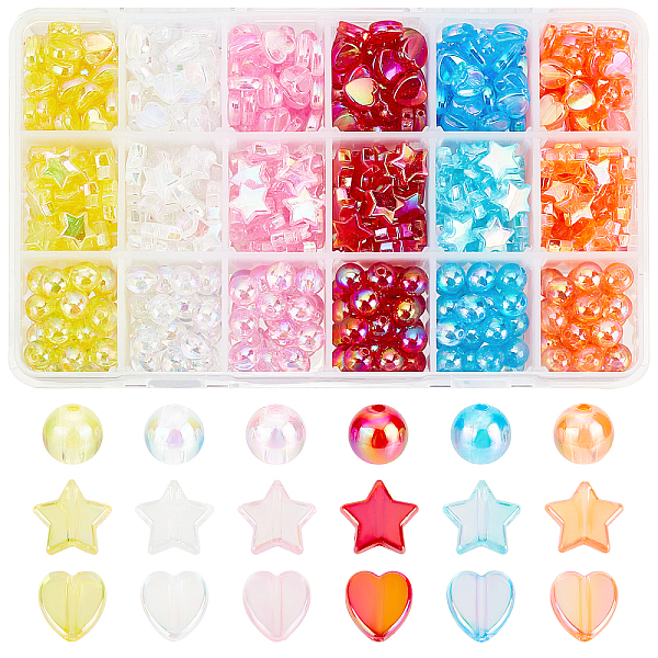 PandaHall 690pcs Acrylic Beads, 18 Styles Star Heart Round Loose Beads 8mm 10mm AB Color Rainbow Beads Spacers for Bracelet Necklace..., Multicolor
PandaHall 690pcs Acrylic Beads, 18 Styles Star Heart Round Loose Beads 8mm 10mm AB Color Rainbow Beads Spacers for Bracelet Necklace..., Multicolor