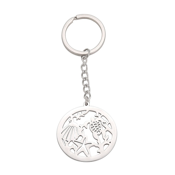 PandaHall 304 Stainless Steel Keychains, Sea Animal, Stainless Steel Color, Pendant: 3.8x3.5cm Stainless Steel Starfish
PandaHall 304 Stainless Steel Keychains, Sea Animal, Stainless Steel Color, Pendant: 3.8x3.5cm Stainless Steel Starfish