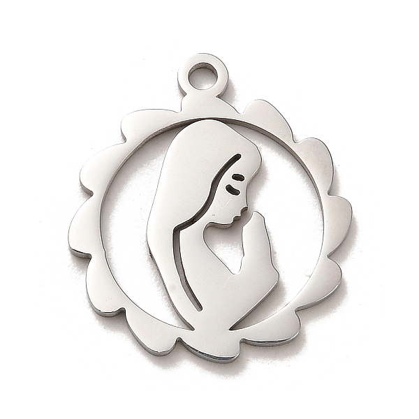 PandaHall 304 Stainless Steel Pendants, Flat Round with Girl Charm, Stainless Steel Color, 24x21.5x1.5mm, Hole: 2mm 304 Stainless Steel Flat...
PandaHall 304 Stainless Steel Pendants, Flat Round with Girl Charm, Stainless Steel Color, 24x21.5x1.5mm, Hole: 2mm 304 Stainless Steel Flat...