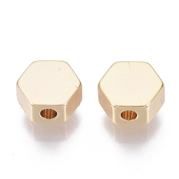 PandaHall Brass Beads, Nickel Free, Hexagon, Real 18K Gold Plated, 5x5.5x3mm, Hole: 1.6mm Brass Hexagon
PandaHall Brass Beads, Nickel Free, Hexagon, Real 18K Gold Plated, 5x5.5x3mm, Hole: 1.6mm Brass Hexagon