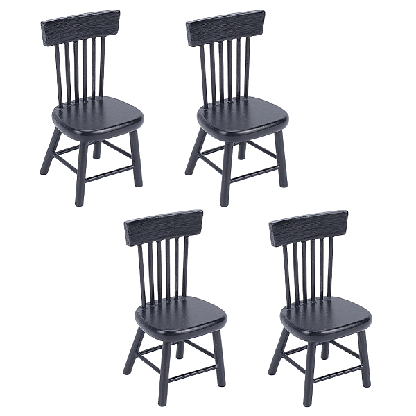 PandaHall PH 4pcs Dollhouse Chairs 1/12 Scale Miniature Furniture Chairs Mini Wood Chair Tiny Furniture Model Chair for Christmas Dollhouse..., Black
PandaHall PH 4pcs Dollhouse Chairs 1/12 Scale Miniature Furniture Chairs Mini Wood Chair Tiny Furniture Model Chair for Christmas Dollhouse..., Black
