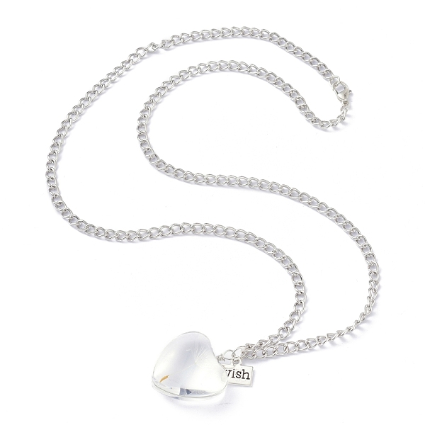 PandaHall Dandelion Seed Wish Necklace for Teen Girl Women Gift, Transparent Heart Glass Pendant Necklace, with Iron Chain, Clear, 24.41...
PandaHall Dandelion Seed Wish Necklace for Teen Girl Women Gift, Transparent Heart Glass Pendant Necklace, with Iron Chain, Clear, 24.41...