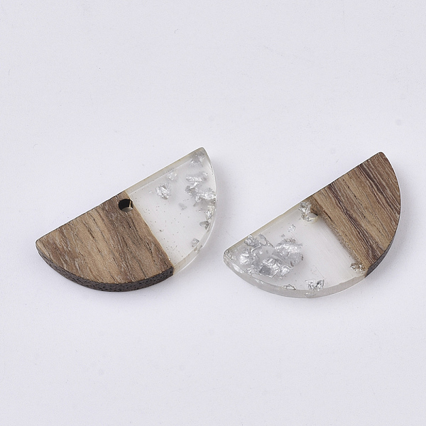 PandaHall Transparent Resin & Walnut Wood Pendants, with Silver Foil, Waxed, Half Round, Silver, 14x28x3~4mm, Hole: 2mm Resin+Wood Half...
PandaHall Transparent Resin & Walnut Wood Pendants, with Silver Foil, Waxed, Half Round, Silver, 14x28x3~4mm, Hole: 2mm Resin+Wood Half...
