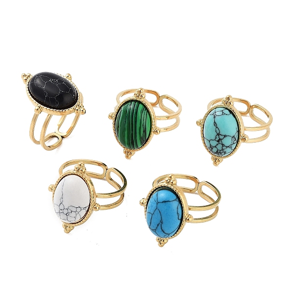 PandaHall Ion Plating(IP) 304 Stainless Steel Ring, Adjustable Synthesize Mixed Stone Rings, Oval, 15.5x21.5mm, Inner Diameter: Adjustable...
PandaHall Ion Plating(IP) 304 Stainless Steel Ring, Adjustable Synthesize Mixed Stone Rings, Oval, 15.5x21.5mm, Inner Diameter: Adjustable...
