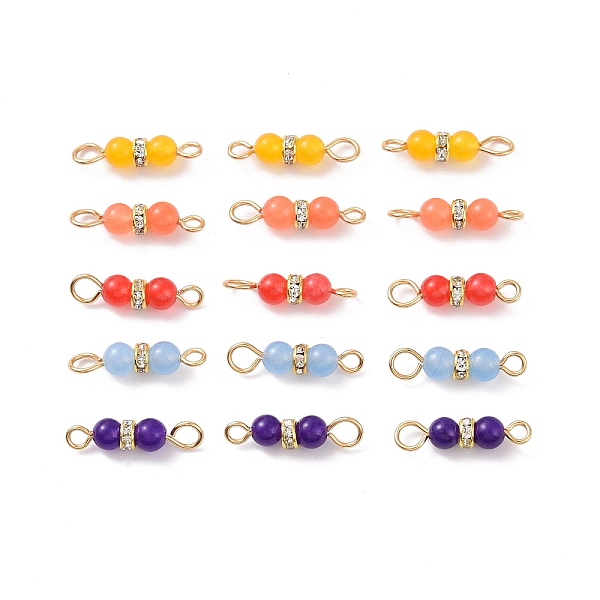 PandaHall Natural Dyed Malaysia Jade Connector Charms, with Brass Grade A Rhinestone Spacer Beads and 304 Stainless Steel Eye Pins, Column..., Multicolor
PandaHall Natural Dyed Malaysia Jade Connector Charms, with Brass Grade A Rhinestone Spacer Beads and 304 Stainless Steel Eye Pins, Column..., Multicolor