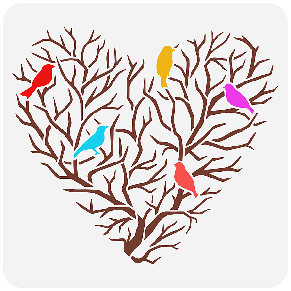 PandaHall FINGERINSPIRE Heart Tree Stencil 11.8x11.8inch Reusable Heart Shape Life Tree Stencil DIY Craft Birds Tree Drawing Template Animal...
PandaHall FINGERINSPIRE Heart Tree Stencil 11.8x11.8inch Reusable Heart Shape Life Tree Stencil DIY Craft Birds Tree Drawing Template Animal...
