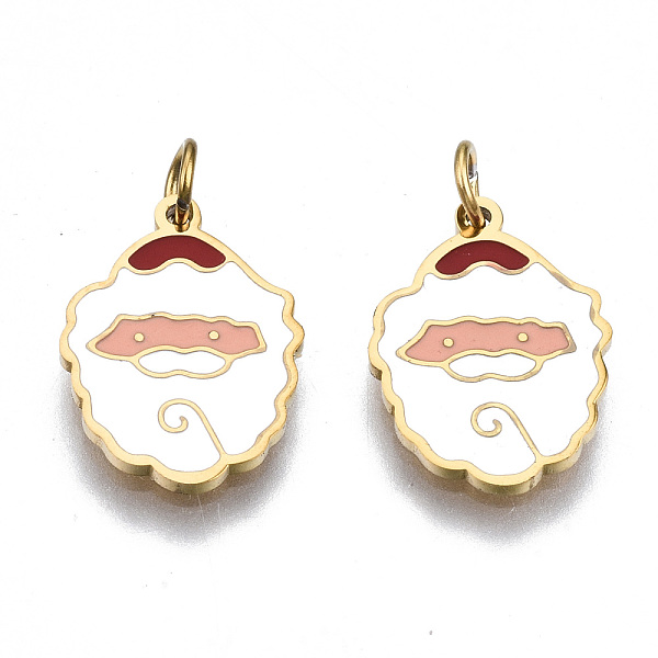 PandaHall 316 Surgical Stainless Steel Enamel Charms, with Jump Rings, for Christmas, Santa Claus, White, Real 14K Gold Plated, 14x10x1mm...
PandaHall 316 Surgical Stainless Steel Enamel Charms, with Jump Rings, for Christmas, Santa Claus, White, Real 14K Gold Plated, 14x10x1mm...