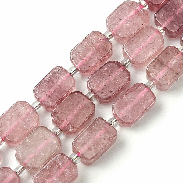 PandaHall Natural Strawberry Quartz Beads Strands, with Seed Beads, Rectangle, 11.5~12.5x7.5~10x5~6.5mm, Hole: 0.8~0.9mm, about 13pcs/strand...
PandaHall Natural Strawberry Quartz Beads Strands, with Seed Beads, Rectangle, 11.5~12.5x7.5~10x5~6.5mm, Hole: 0.8~0.9mm, about 13pcs/strand...