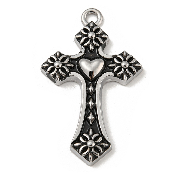 PandaHall Alloy Pendants, with Enamel, Cross Charm, Antique Silver, 50x30x4.5mm, Hole: 3mm Alloy+Enamel Cross Black
PandaHall Alloy Pendants, with Enamel, Cross Charm, Antique Silver, 50x30x4.5mm, Hole: 3mm Alloy+Enamel Cross Black
