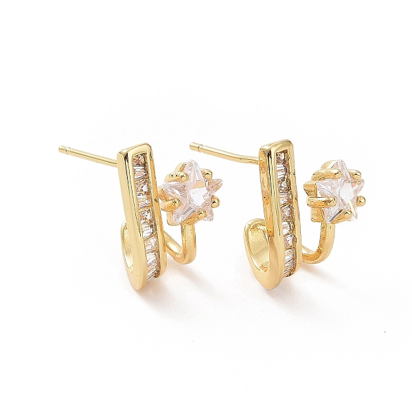 PandaHall Clear Cubic Zirconia Star Stud Earrings, Brass Jewelry for Women, Golden, 15x12mm, Pin: 0.8mm Cubic Zirconia Star
PandaHall Clear Cubic Zirconia Star Stud Earrings, Brass Jewelry for Women, Golden, 15x12mm, Pin: 0.8mm Cubic Zirconia Star
