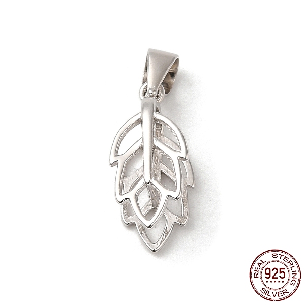 PandaHall Rhodium Plated Rack Plating 925 Sterling Silver Ice Pick Pinch Bails, Leaf, Real Platinum Plated, 16.5x7mm, Hole: 3x4.5mm, Pin...
PandaHall Rhodium Plated Rack Plating 925 Sterling Silver Ice Pick Pinch Bails, Leaf, Real Platinum Plated, 16.5x7mm, Hole: 3x4.5mm, Pin...