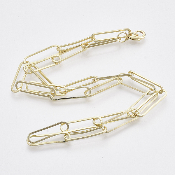 PandaHall Brass Flat Oval Paperclip Chain Necklace Making, with Lobster Claw Clasps, Light Gold, 19.68 inch(50cm), Link: 22x6x1mm Brass
PandaHall Brass Flat Oval Paperclip Chain Necklace Making, with Lobster Claw Clasps, Light Gold, 19.68 inch(50cm), Link: 22x6x1mm Brass