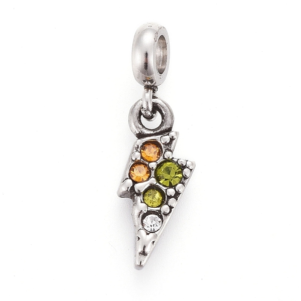 PandaHall 304 Stainless Steel Pendants, with Rhinestone and Tube Bails, Lightning, Mixed Color, Antique Silver, 17mm, Pendant: 11.7x5x2mm..., Multicolor
PandaHall 304 Stainless Steel Pendants, with Rhinestone and Tube Bails, Lightning, Mixed Color, Antique Silver, 17mm, Pendant: 11.7x5x2mm..., Multicolor