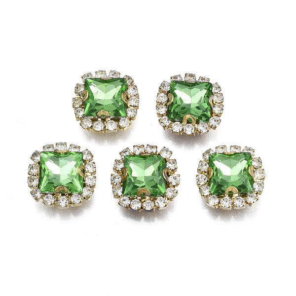 PandaHall Sew on Rhinestone, Transparent Glass Rhinestone, with Brass Prong Settings, Faceted, Square, Lime Green, 13x13x6mm, Hole: 0.9mm..., Clear
PandaHall Sew on Rhinestone, Transparent Glass Rhinestone, with Brass Prong Settings, Faceted, Square, Lime Green, 13x13x6mm, Hole: 0.9mm..., Clear