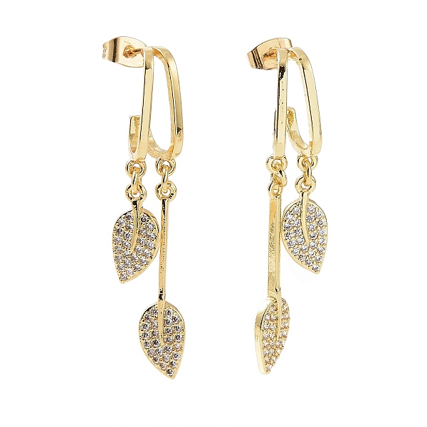 PandaHall Clear Cubic Zirconia Leaf Dangle Stud Earrings, Brass Jewelry for Women, Real 18K Gold Plated, 48mm, Pin: 0.7mm Cubic Zirconia...
PandaHall Clear Cubic Zirconia Leaf Dangle Stud Earrings, Brass Jewelry for Women, Real 18K Gold Plated, 48mm, Pin: 0.7mm Cubic Zirconia...