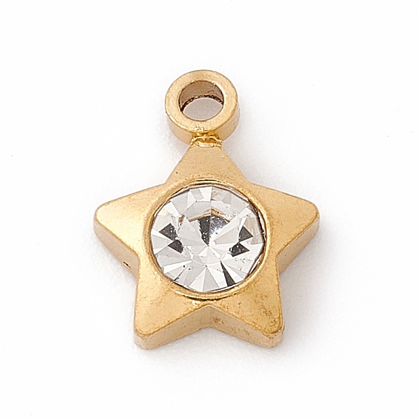 PandaHall 304 Stainless Steel Pendants, with Rhinestone, Star, Golden, Crystal, 9.5x7.5x3mm, Hole: 1.4mm Stainless Steel+Rhinestone Star..., Clear
PandaHall 304 Stainless Steel Pendants, with Rhinestone, Star, Golden, Crystal, 9.5x7.5x3mm, Hole: 1.4mm Stainless Steel+Rhinestone Star..., Clear