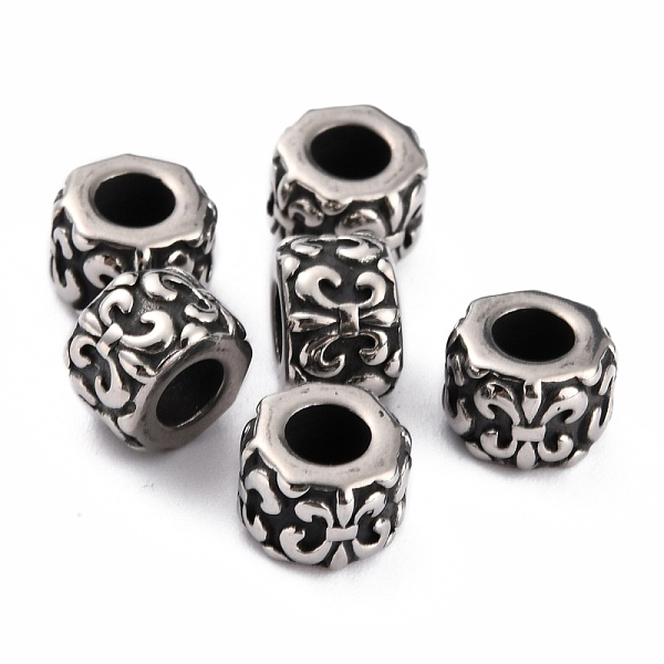 PandaHall 304 Stainless Steel European Beads, Large Hole Beads, Column with Fleur De Lis, Antique Silver, 9x7mm, Hole: 4.5mm 304 Stainless...
PandaHall 304 Stainless Steel European Beads, Large Hole Beads, Column with Fleur De Lis, Antique Silver, 9x7mm, Hole: 4.5mm 304 Stainless...