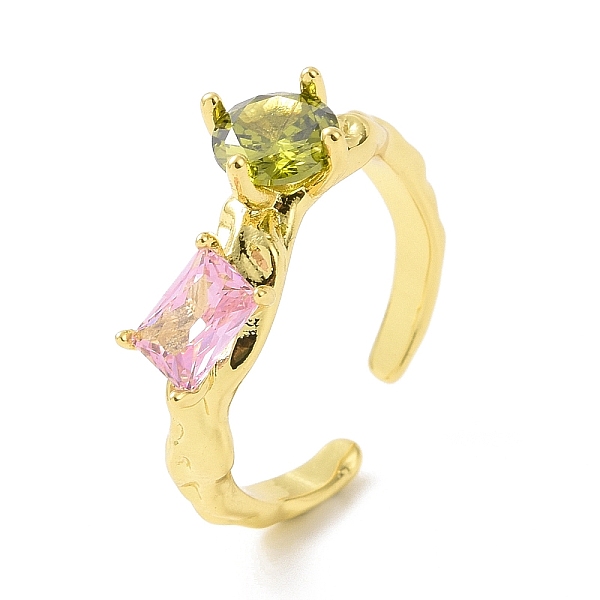 PandaHall Colorful Cubic Zirconia Round & Rectangle Open Cuff Ring, Rack Plating Brass Jewelry for Women, Lead Free & Cadmium Free & Nickel...
PandaHall Colorful Cubic Zirconia Round & Rectangle Open Cuff Ring, Rack Plating Brass Jewelry for Women, Lead Free & Cadmium Free & Nickel...