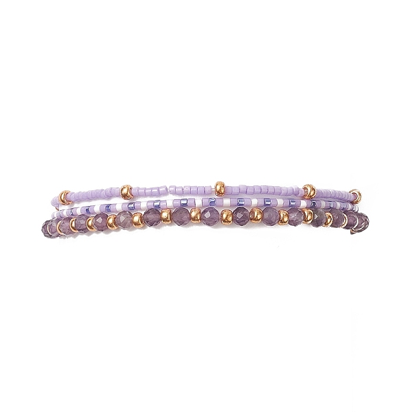 PandaHall 3Pcs 3 Style Natural Amethyst & Glass Seed Beaded Stretch Bracelets Set for Women, Inner Diameter: 1-7/8~2 inch(4.8~5cm)..., Purple
PandaHall 3Pcs 3 Style Natural Amethyst & Glass Seed Beaded Stretch Bracelets Set for Women, Inner Diameter: 1-7/8~2 inch(4.8~5cm)..., Purple