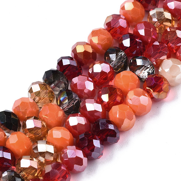 PandaHall Electroplate Glass Beads Strands, Faceted, Rondelle, Red, 5.5~6x5mm, Hole: 1mm, about 90~92pcs/strand, 16.54 inch~16.93 inch...
PandaHall Electroplate Glass Beads Strands, Faceted, Rondelle, Red, 5.5~6x5mm, Hole: 1mm, about 90~92pcs/strand, 16.54 inch~16.93 inch...