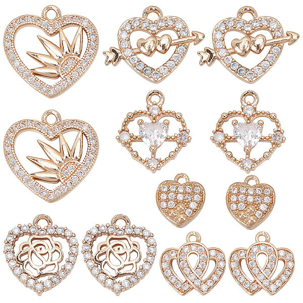 PandaHall SUNNYCLUE 12Pcs 6 Style Valentine's Day Brass Micro Pave Cubic Zirconia Pendants, Heart, Clear, 10~17x9~19x2~3.5mm, Hole: 1~1.5mm...
PandaHall SUNNYCLUE 12Pcs 6 Style Valentine's Day Brass Micro Pave Cubic Zirconia Pendants, Heart, Clear, 10~17x9~19x2~3.5mm, Hole: 1~1.5mm...