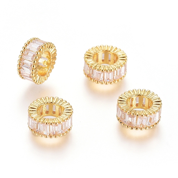 PandaHall Brass Micro Pave Cubic Zirconia European Beads, Large Hole Beads, Long-Lasting Plated, Ring, Clear, Real 18K Gold Plated, 7x3mm...
PandaHall Brass Micro Pave Cubic Zirconia European Beads, Large Hole Beads, Long-Lasting Plated, Ring, Clear, Real 18K Gold Plated, 7x3mm...