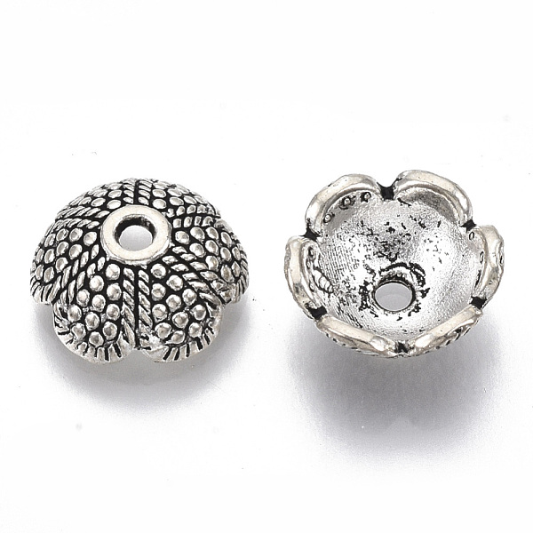 PandaHall 6-Petal Tibetan Style Alloy Bead Caps, Cadmium Free & Lead Free, Flower, Antique Silver, 14x5.5mm, Hole: 2.5mm, Inner diameter...
PandaHall 6-Petal Tibetan Style Alloy Bead Caps, Cadmium Free & Lead Free, Flower, Antique Silver, 14x5.5mm, Hole: 2.5mm, Inner diameter...