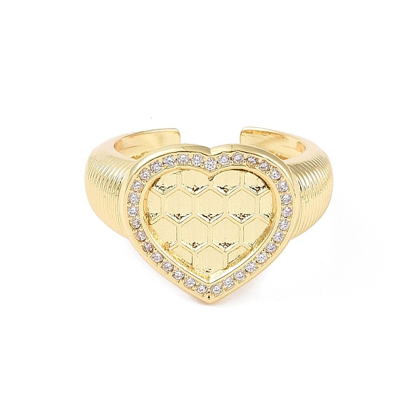 PandaHall Brass Cuff Finger Rings, with Cubic Zirconia, Heart, Inner Diameter: 18.4mm Brass Heart
PandaHall Brass Cuff Finger Rings, with Cubic Zirconia, Heart, Inner Diameter: 18.4mm Brass Heart