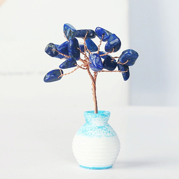 PandaHall Resin Vase with Natural Lapis Lazuli Chips Tree Ornaments, for Home Car Desk Display Decorations, 40x60mm Lapis Lazuli Vase
PandaHall Resin Vase with Natural Lapis Lazuli Chips Tree Ornaments, for Home Car Desk Display Decorations, 40x60mm Lapis Lazuli Vase