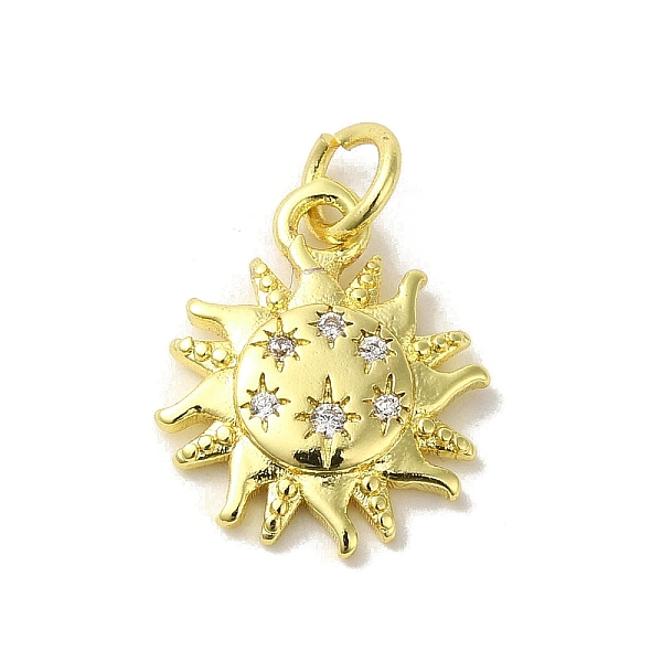 PandaHall Brass Micro Pave Cubic Zirconia Pendants, Real 18K Gold Plated, Sun Charms, Clear, 15x12.5x2mm, Hole: 3mm Brass+Cubic Zirconia Sun...
PandaHall Brass Micro Pave Cubic Zirconia Pendants, Real 18K Gold Plated, Sun Charms, Clear, 15x12.5x2mm, Hole: 3mm Brass+Cubic Zirconia Sun...