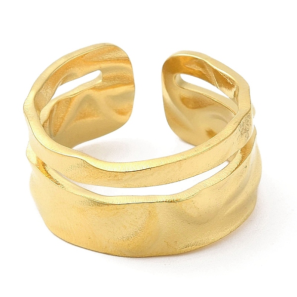 PandaHall 304 Stainless Steel Open Cuff Rings, Double Line, Golden, Inner Diameter: 17.4mm 304 Stainless Steel
PandaHall 304 Stainless Steel Open Cuff Rings, Double Line, Golden, Inner Diameter: 17.4mm 304 Stainless Steel