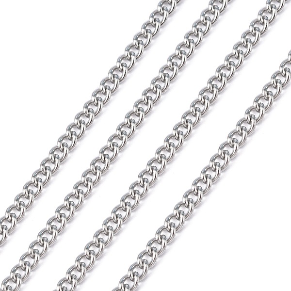 PandaHall 304 Stainless Steel Curb Chains, with Spool, Unwelded, Stainless Steel Color, 5x3.5x1mm, about 32.8 Feet(10m)/roll 304 Stainless...
PandaHall 304 Stainless Steel Curb Chains, with Spool, Unwelded, Stainless Steel Color, 5x3.5x1mm, about 32.8 Feet(10m)/roll 304 Stainless...