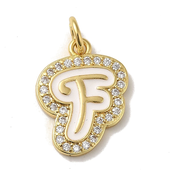 PandaHall Brass Micro Pave Cubic Zirconia Pendants, with Jump Rings, Real 18K Gold Plated, Letter F, 19x14.5x2mm, Hole: 3.8mm Brass+Cubic..., Clear
PandaHall Brass Micro Pave Cubic Zirconia Pendants, with Jump Rings, Real 18K Gold Plated, Letter F, 19x14.5x2mm, Hole: 3.8mm Brass+Cubic..., Clear