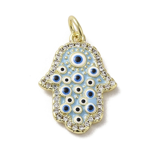 PandaHall Brass Enamel Pendants, with Jump Ring, Real 18K Gold Plated, Evil Eye, Hamsa Hand, 19x14.5x2mm, Hole: 3.2mm Brass+Cubic...
PandaHall Brass Enamel Pendants, with Jump Ring, Real 18K Gold Plated, Evil Eye, Hamsa Hand, 19x14.5x2mm, Hole: 3.2mm Brass+Cubic...