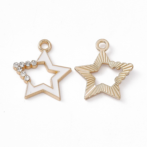 PandaHall Alloy Rhinestone Pendants, Enamel Style, Star Charm, Golden, White, 21.5x19x2.5mm, Hole: 2mm Alloy Rhinestone+Enamel Star White
PandaHall Alloy Rhinestone Pendants, Enamel Style, Star Charm, Golden, White, 21.5x19x2.5mm, Hole: 2mm Alloy Rhinestone+Enamel Star White